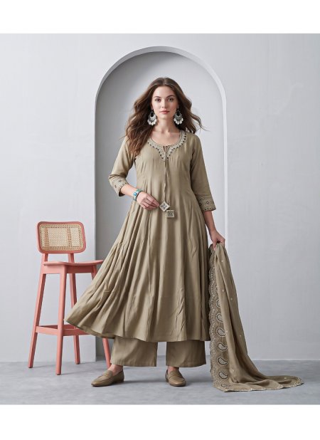 Ff Roman Anarkali Ghera Designer Plazzo Suits
